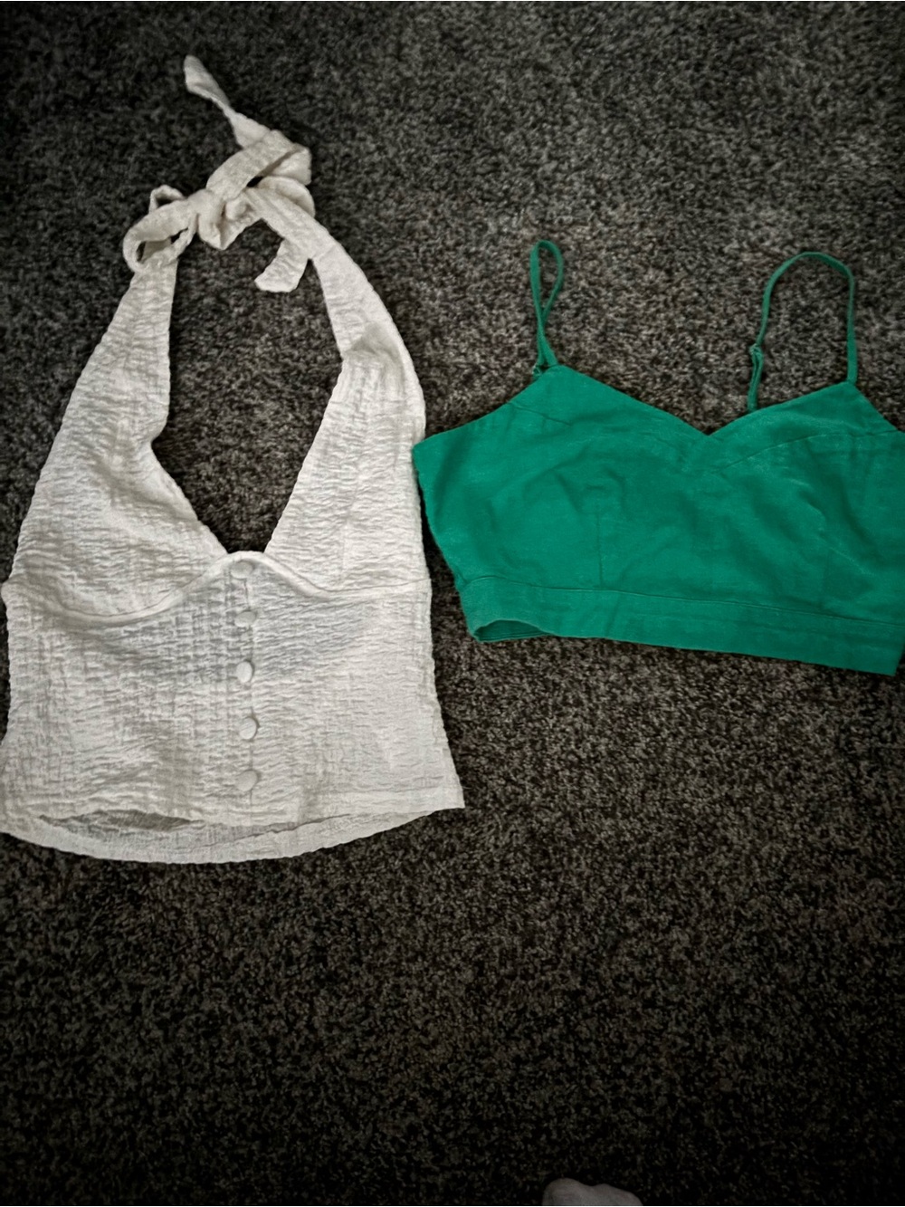 Women's small S lot of 2 tops halter cropped shirts Universal Thread